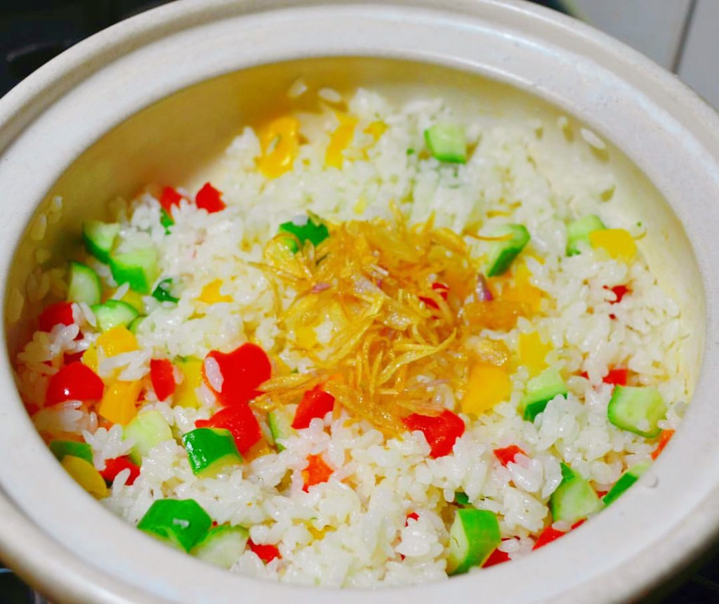 油蔥酥自煮蔬菜炊飯